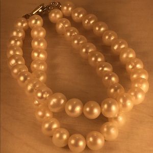 Genuine Cultured Double Row Pearl Bracelet